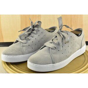 Vionic Keke Women's Shoes Size 9 Gray Suede Lace Up Low Top Casual Sneakers